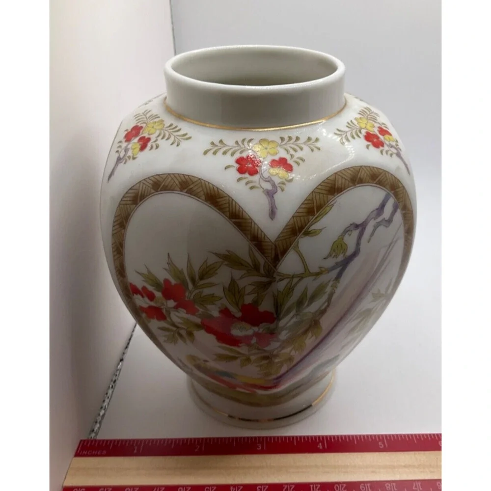 Rare VTG Transferware Ginger Jar Vase 6